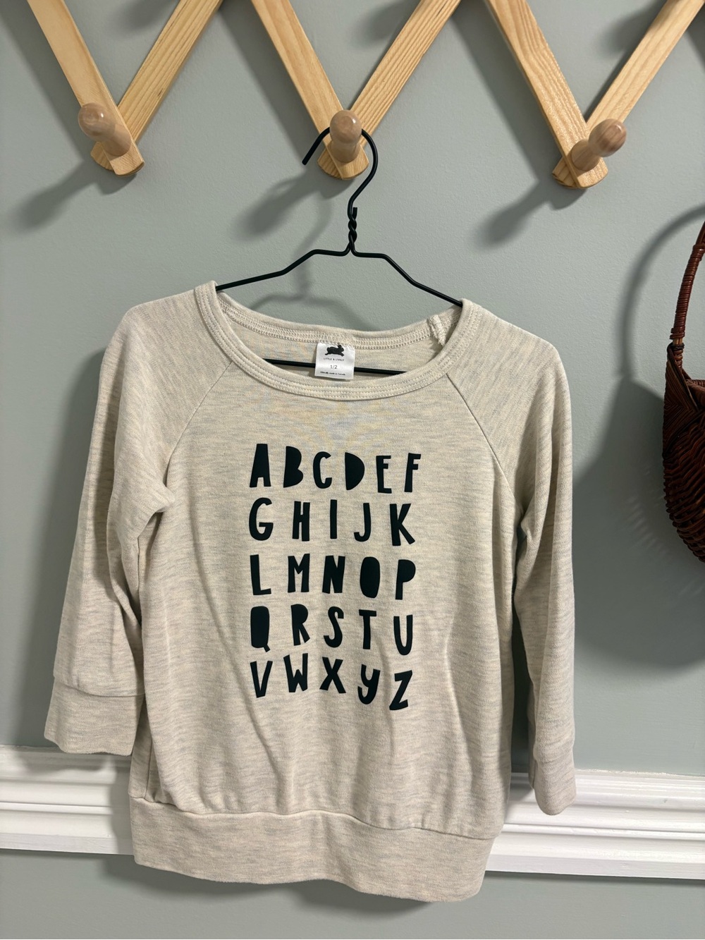 Little and Lively Kids Cream Alphabet Sweatshirt